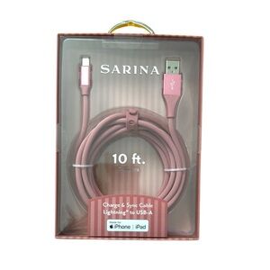 Sarina Pink Lightning to USB-A Cable BRAND NEW IN SEALED BOX